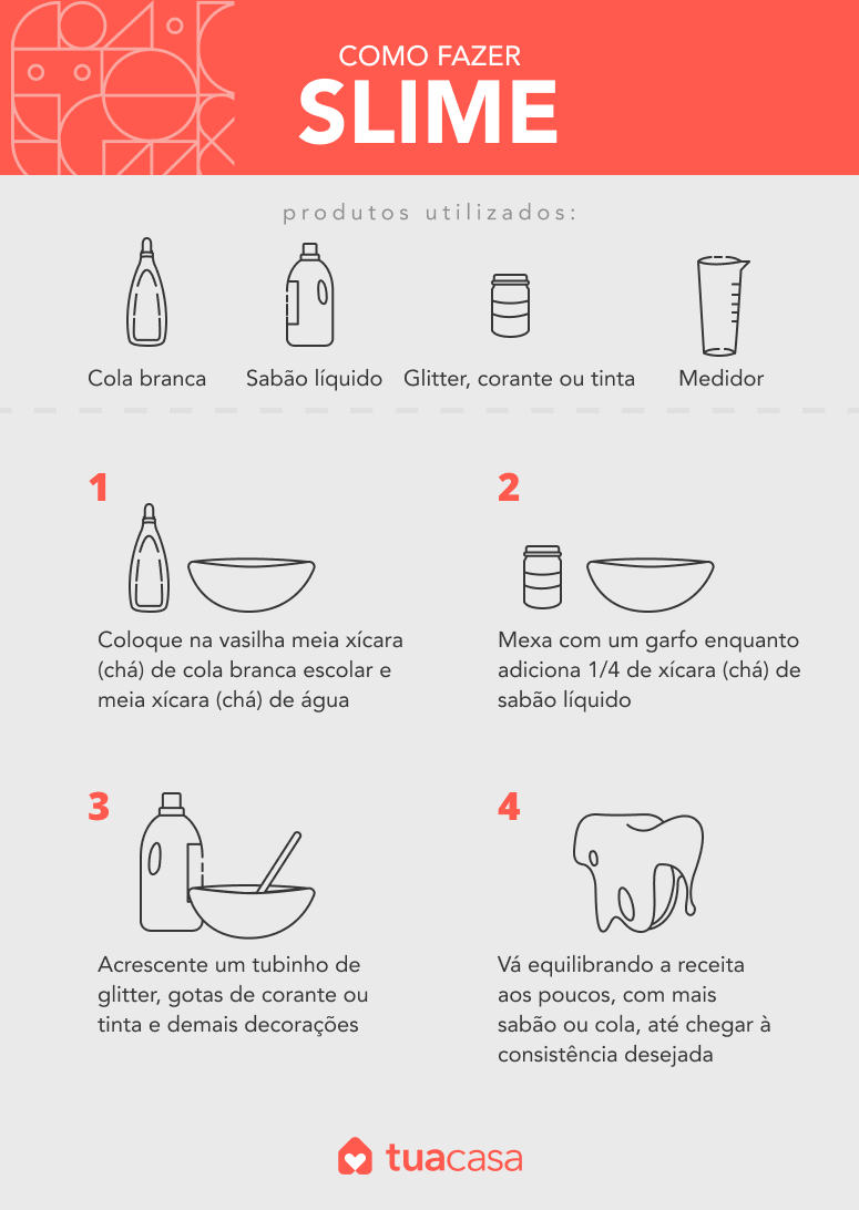 como fazer slime com cola branca