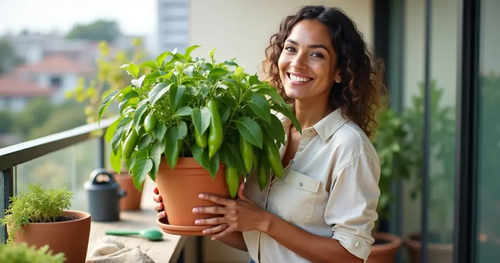 Como plantar pimentão em vaso passo a passo e colher 15 frutos no apartamento