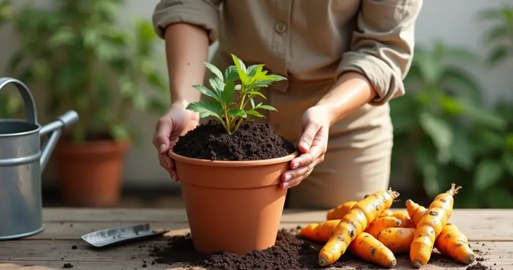 Como preparar o solo para plantar açafrão da terra em vaso e colher rizomas grossos Como preparar o solo para plantar açafrão da terra em vaso e colher rizomas grossos