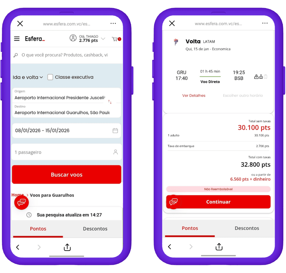melhores destinos para viajar usando milhas