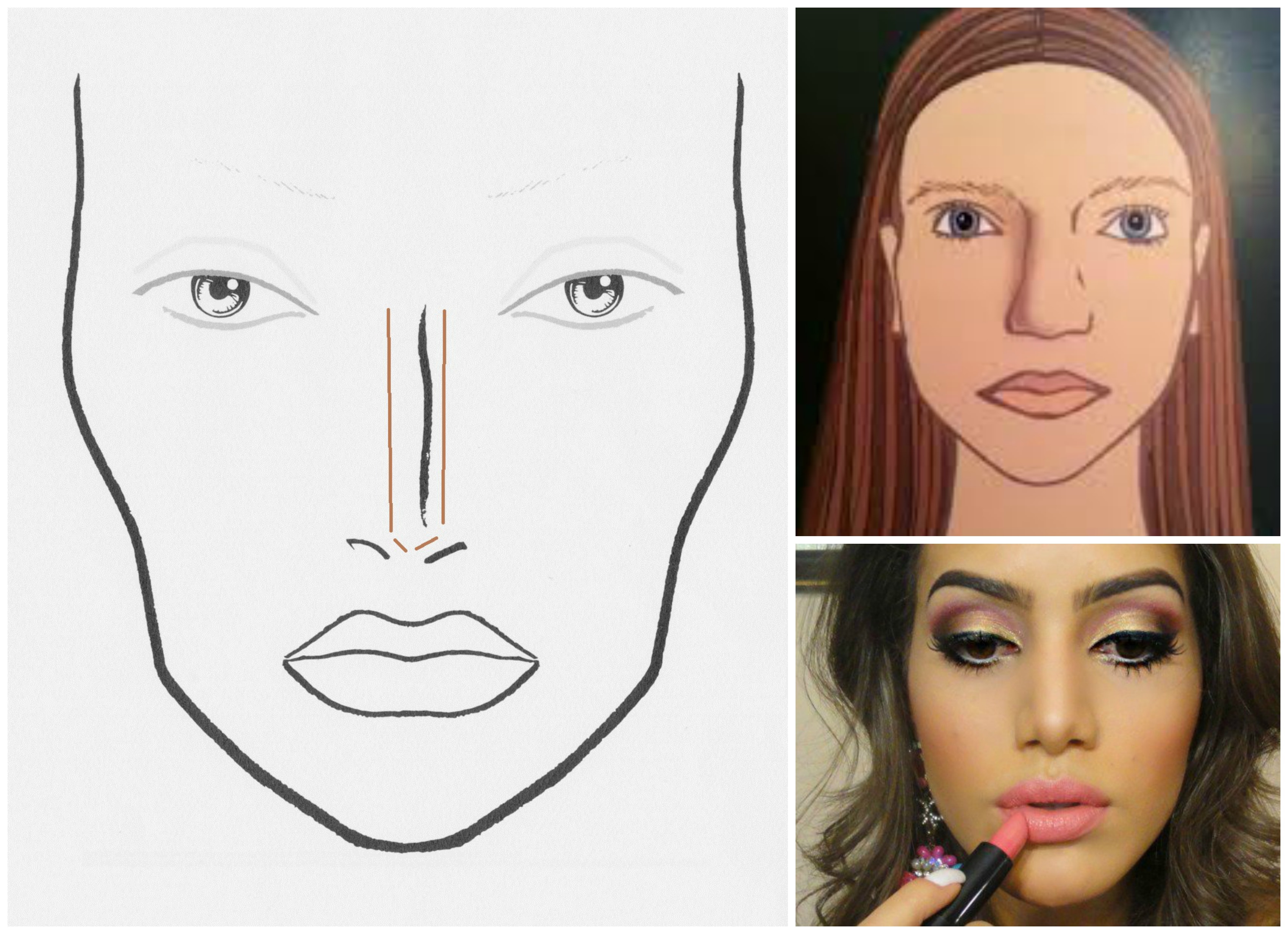 ideias de contorno de nariz para fotos