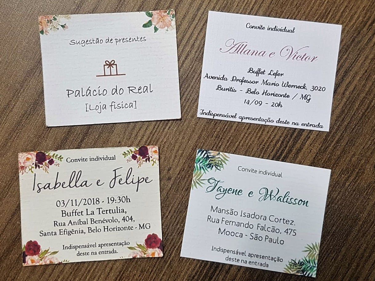 quanto custa fazer um convite de casamento personalizado