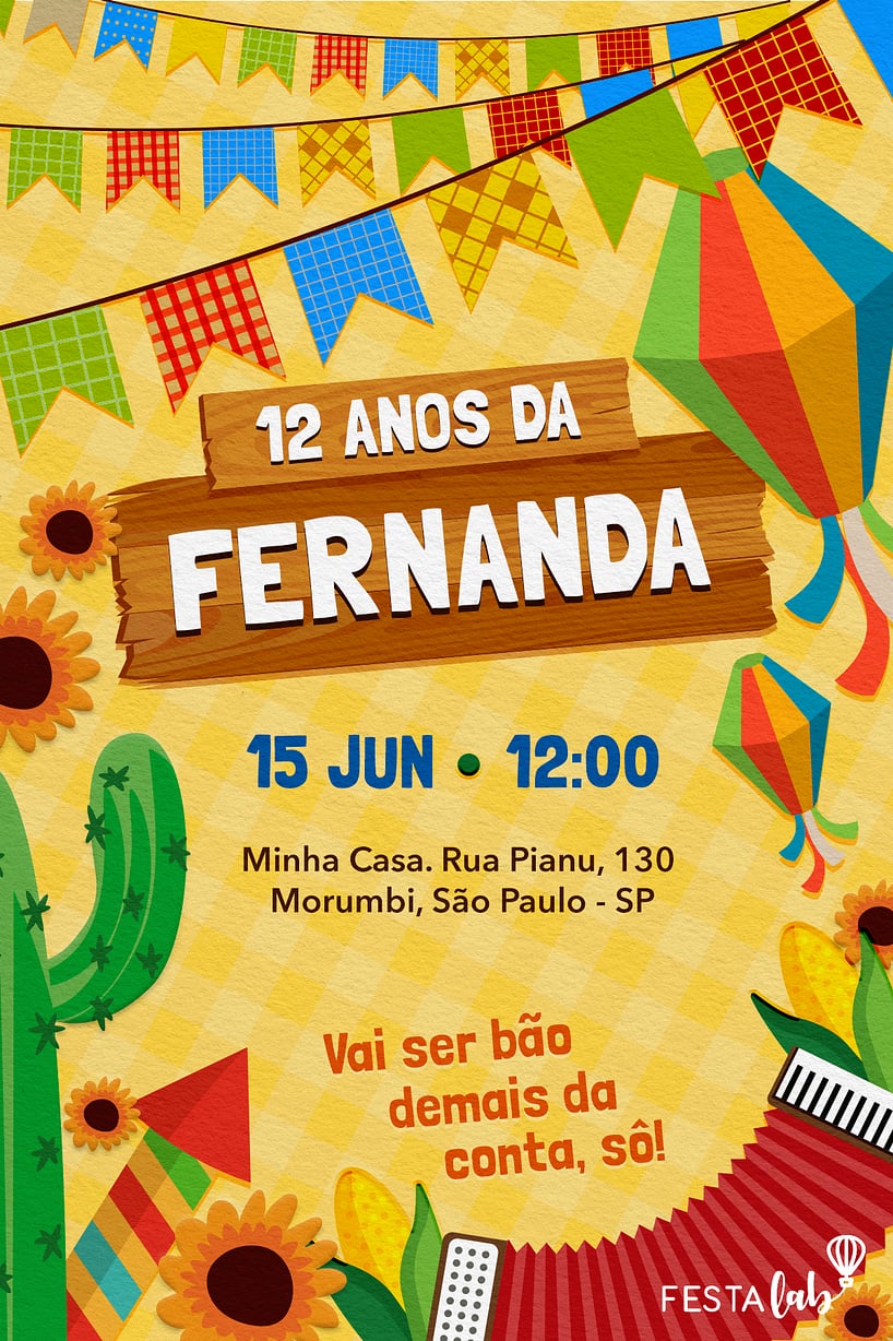 ideias criativas para convite de festa junina