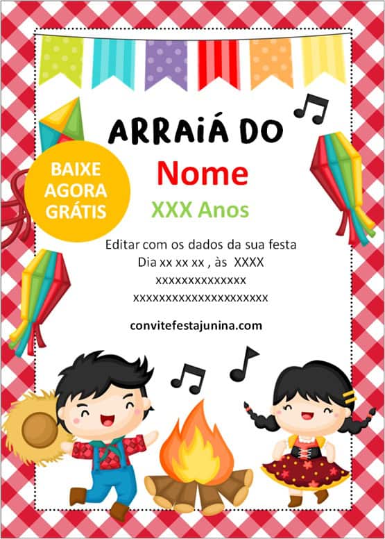 ideias criativas para convite de festa junina