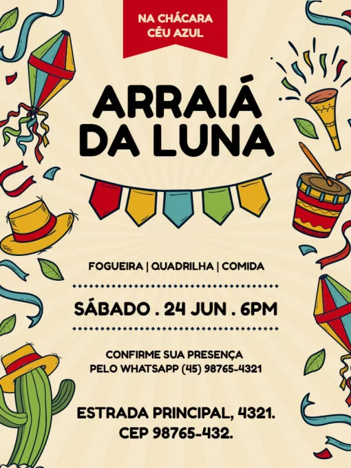erros comuns ao criar convite de festa junina
