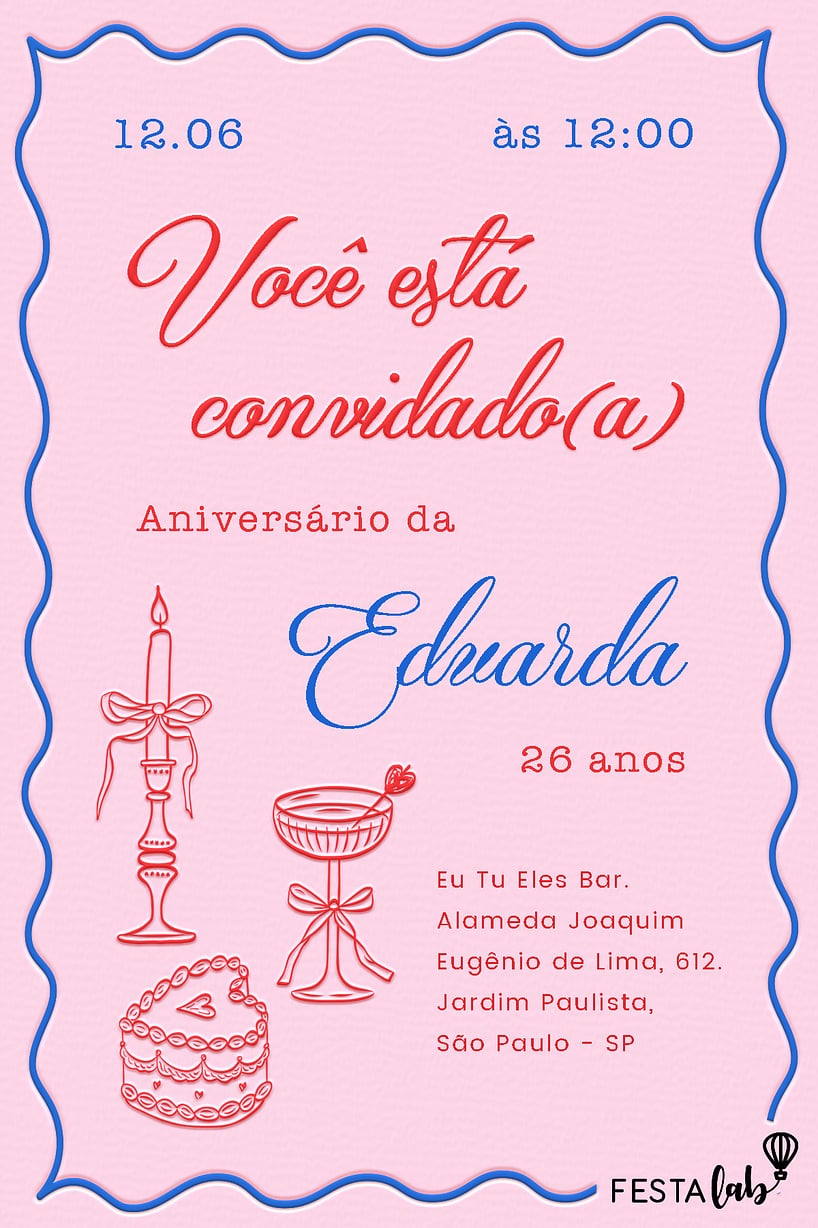 convites para aniversário