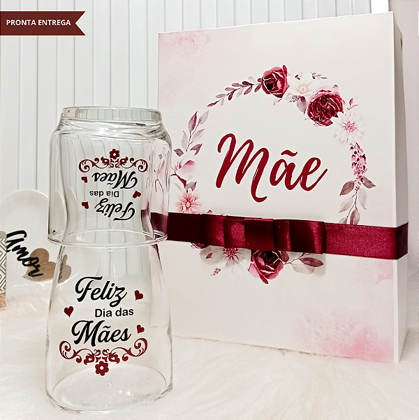 copo com frase dia das mães