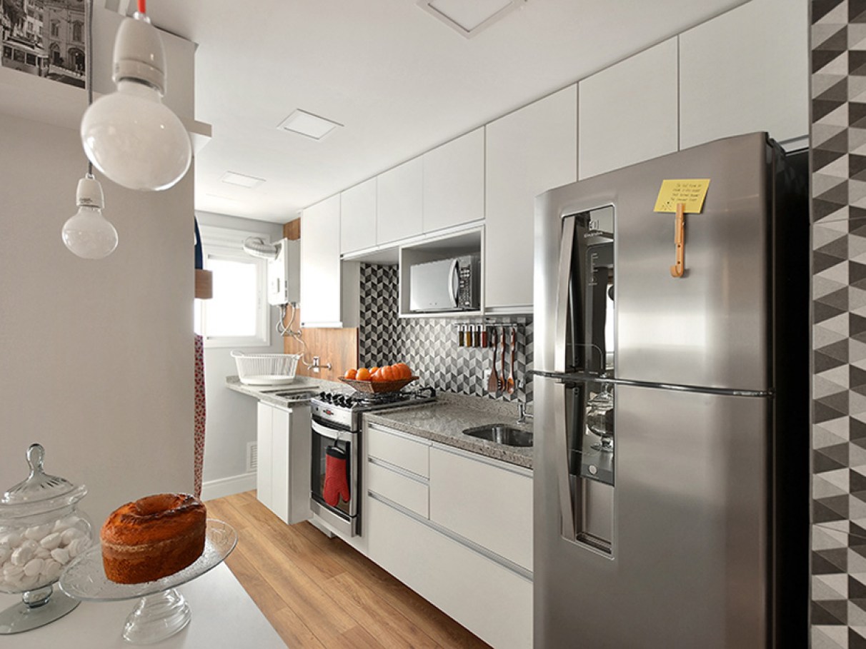 como otimizar espaço cozinha corredor 1 metro largura