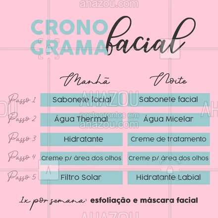 cronograma facial para iniciantes passo a passo