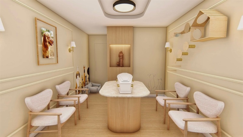 como decorar sala de despedida pet