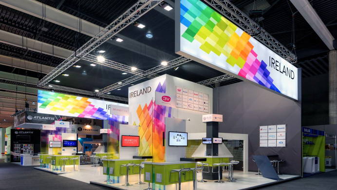 decoração de estande de feira