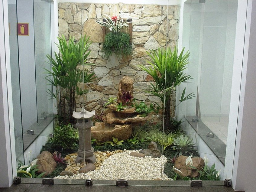 decoração de jardim de inverno pequeno