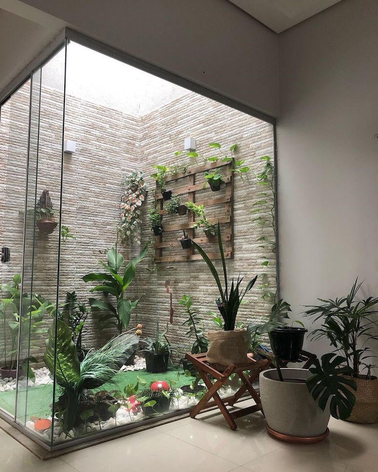 ideias criativas jardim de inverno pequeno