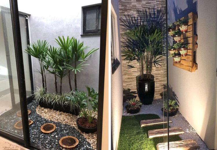 ideias criativas jardim de inverno pequeno