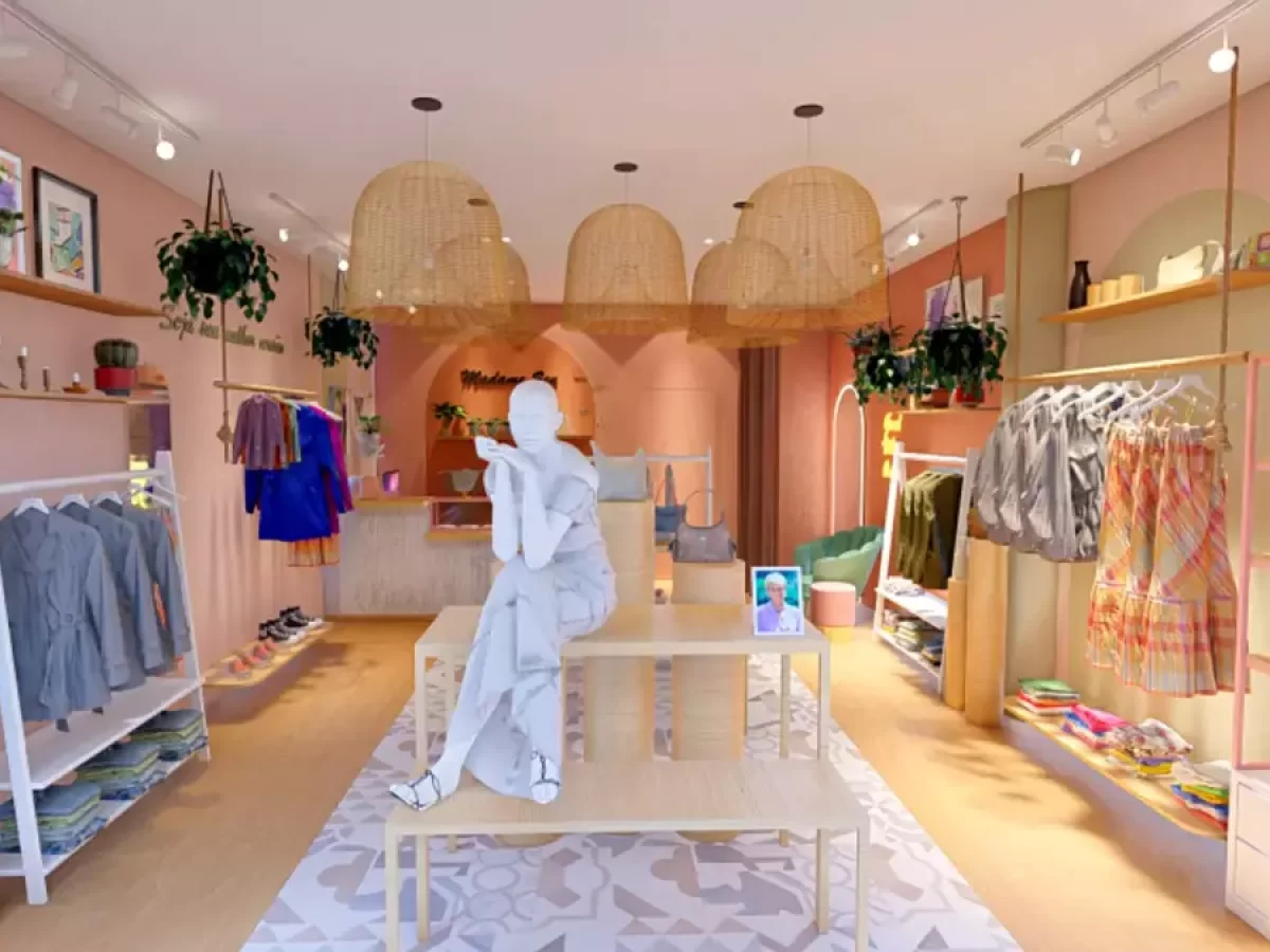 decoração de loja de roupas