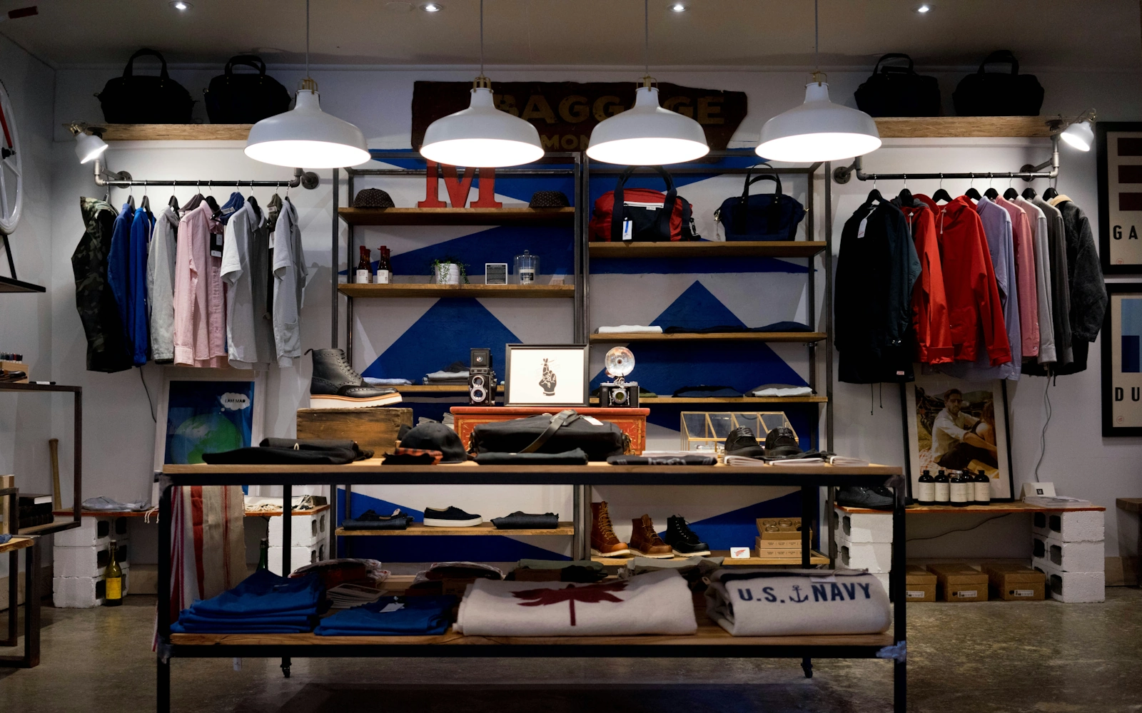 decoração de loja de roupas