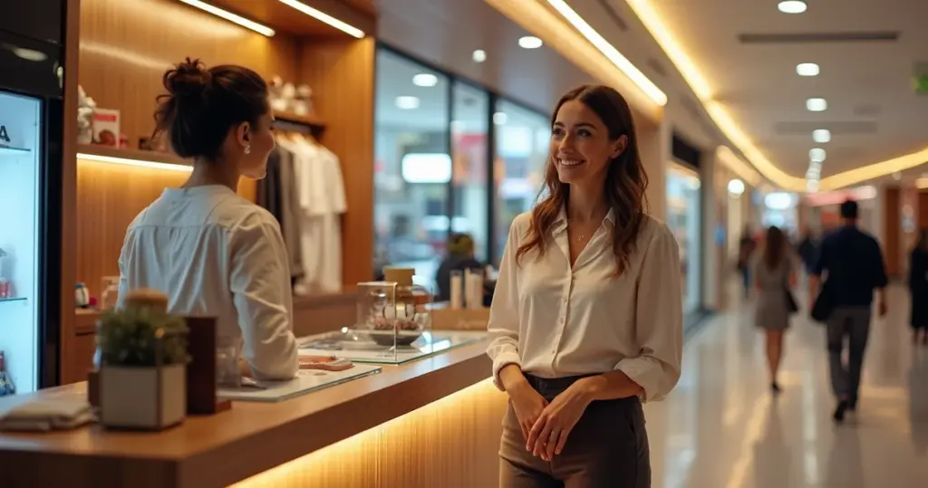 27 Ideias de Decoração de Quiosque de Shopping que Fazem o Cliente Parar