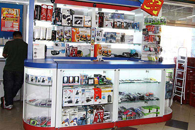 decoração de quiosque de shopping