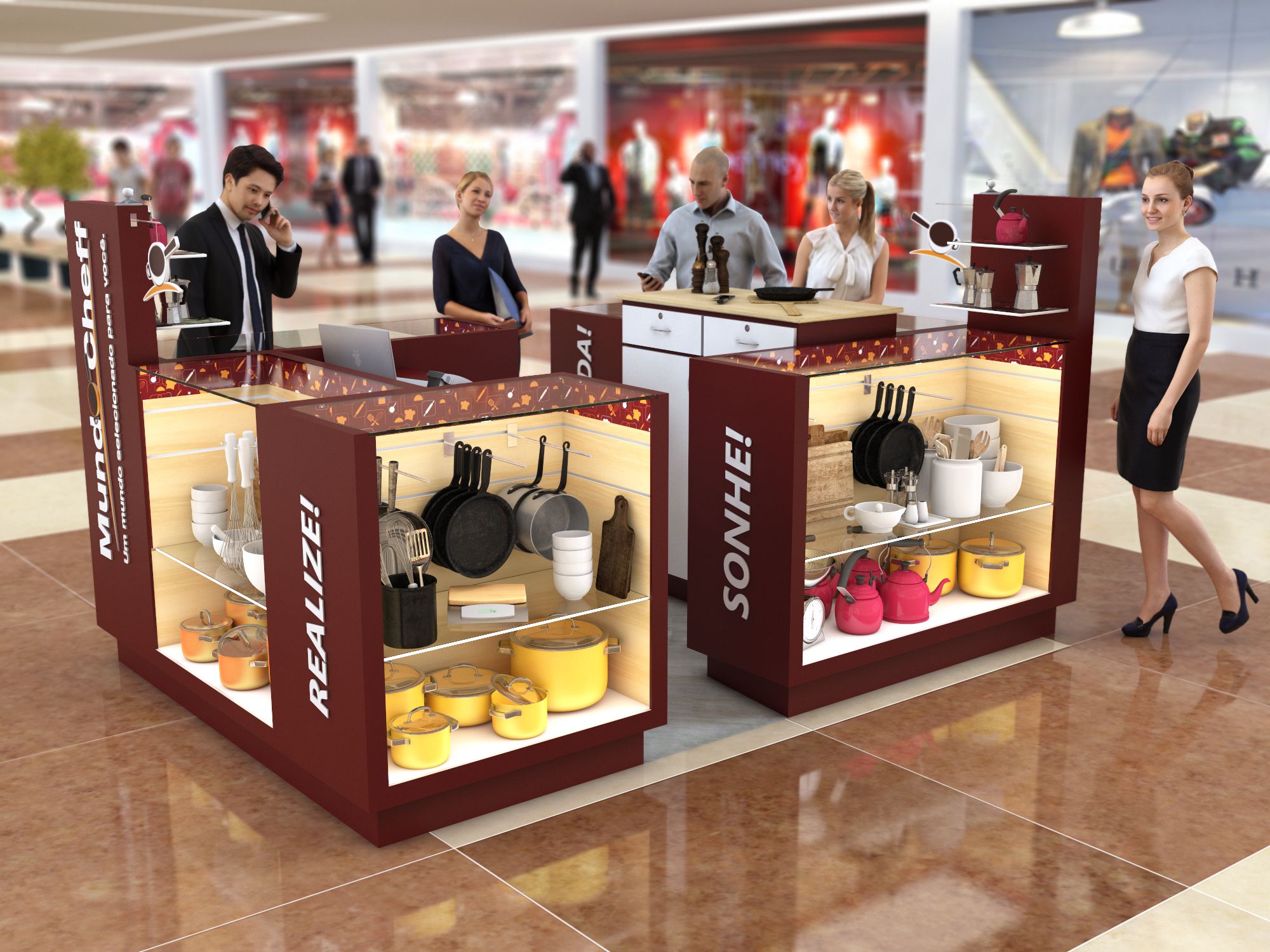 erros comuns ao decorar quiosque de shopping