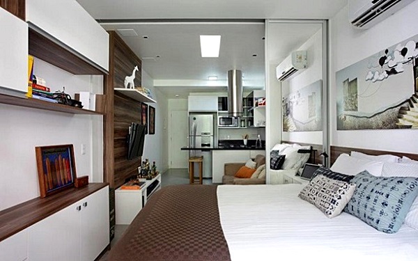 kitnet decorada vs apartamento pequeno decorado