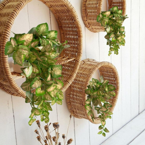 ideias de decoração sala com plantas artificiais grandes