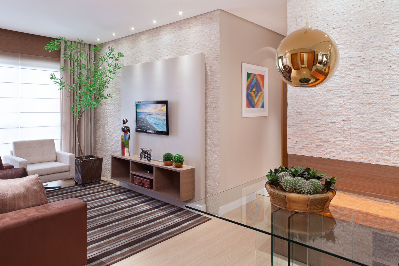 ideias de decoração rack sala pequena