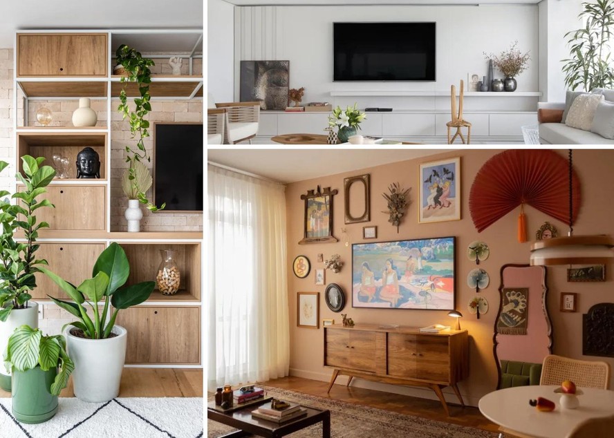 ideias de painel ripado para sala pequena moderna