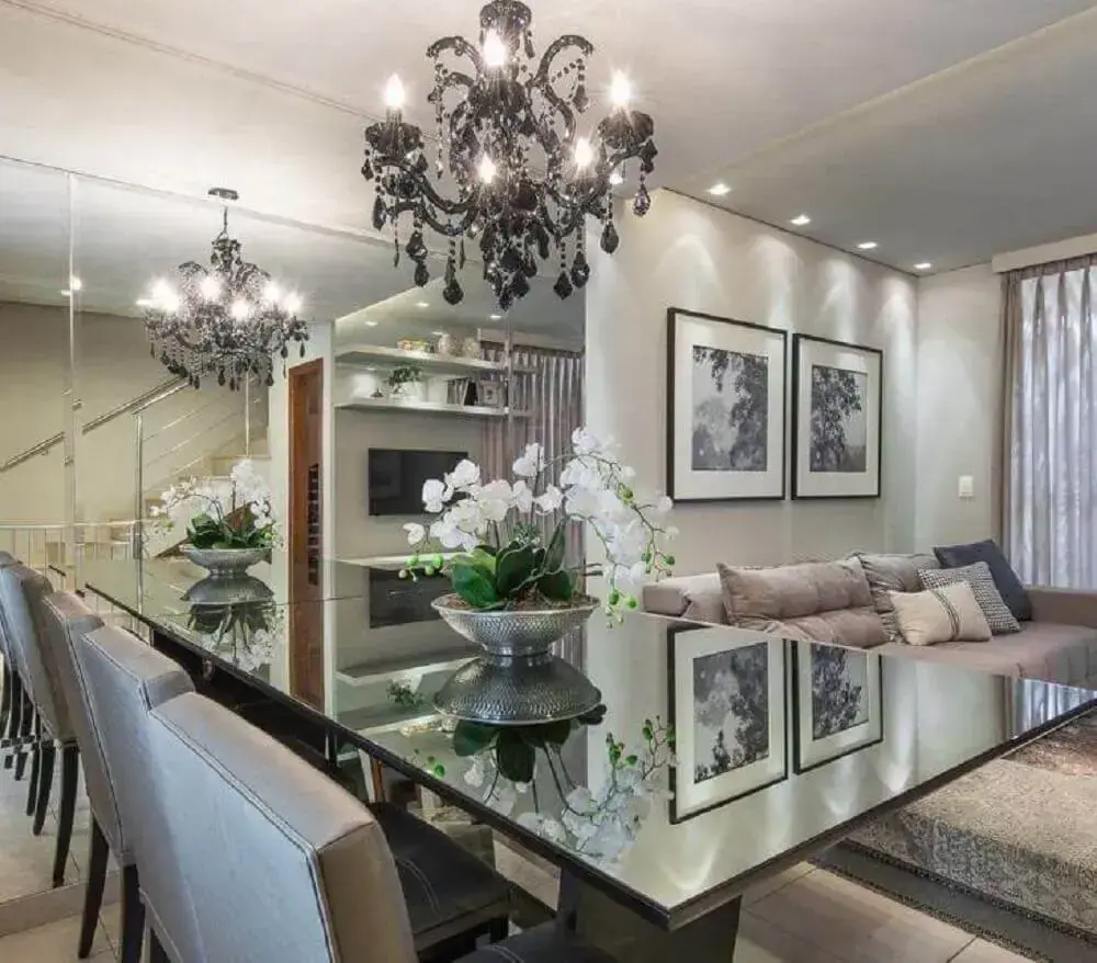 ideias decoração sala de jantar moderna pequena