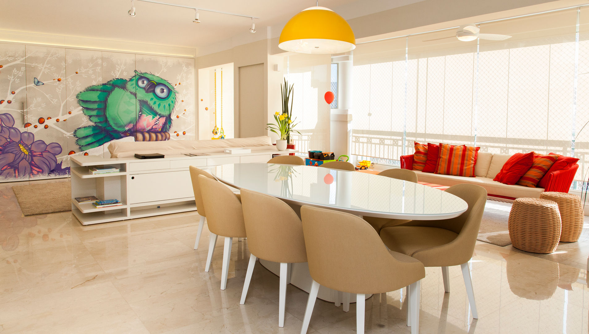 decoração de sala de jantar moderna