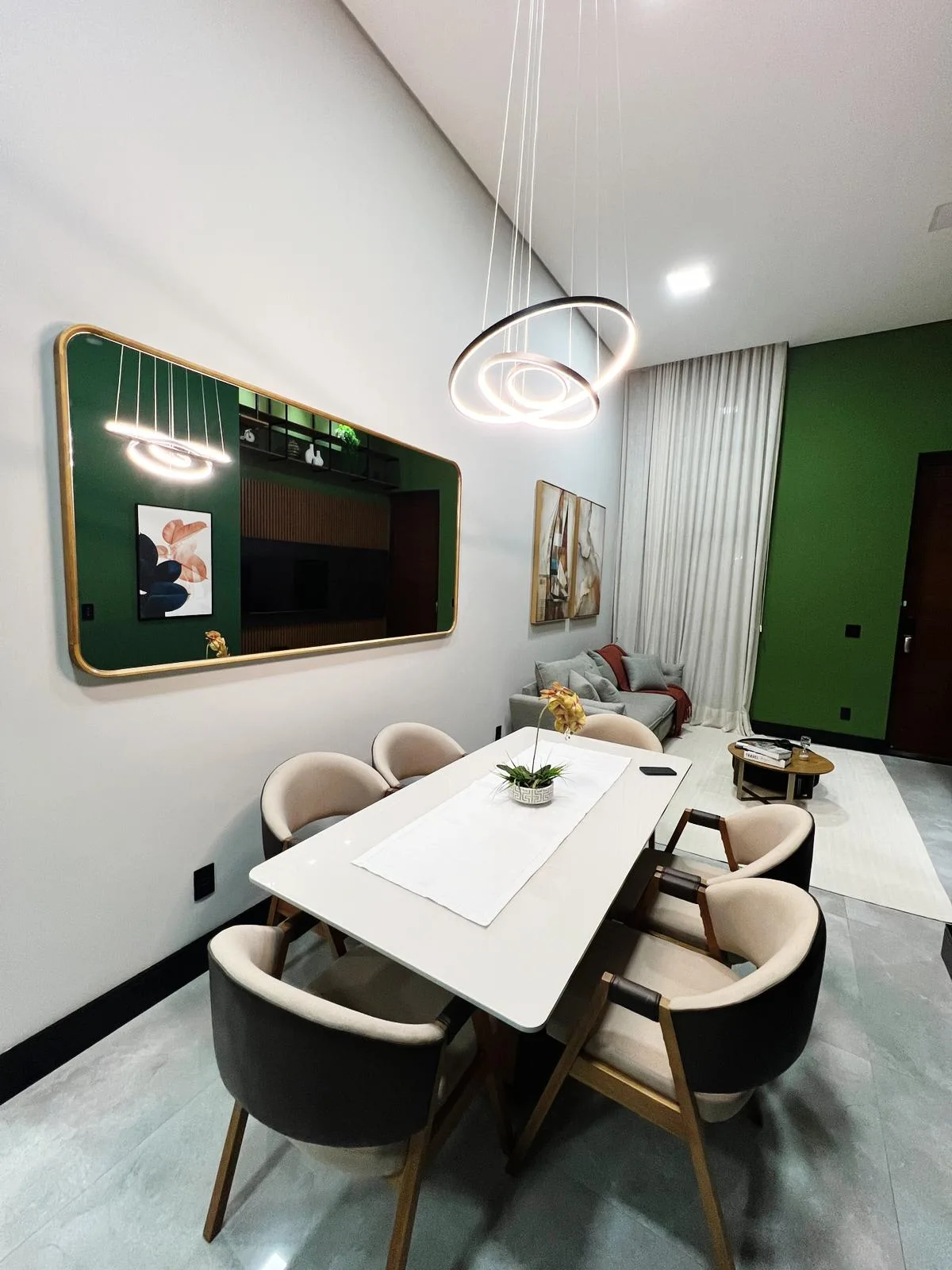 decoração de sala de jantar moderna