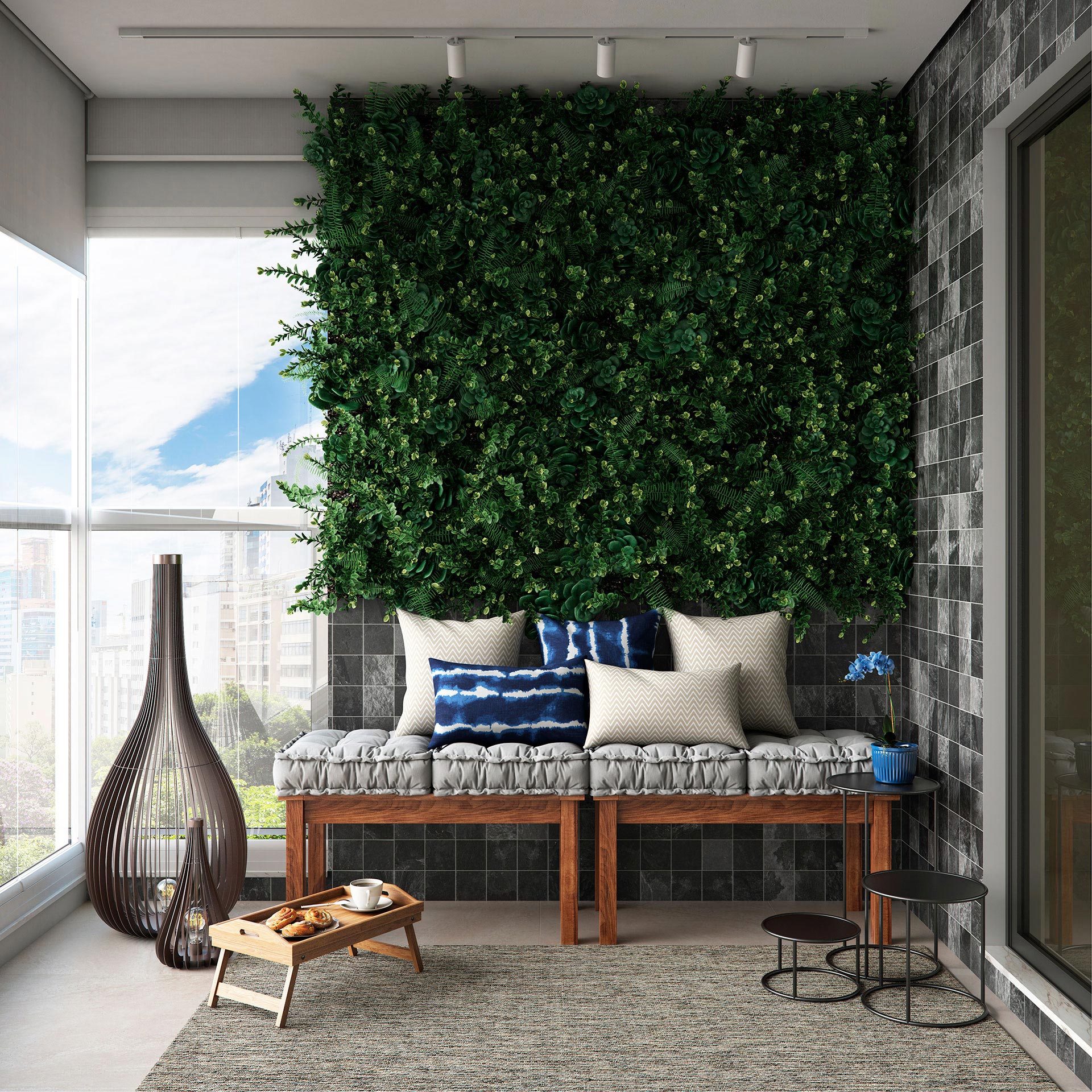 ideias de decoração varanda pequena com plantas