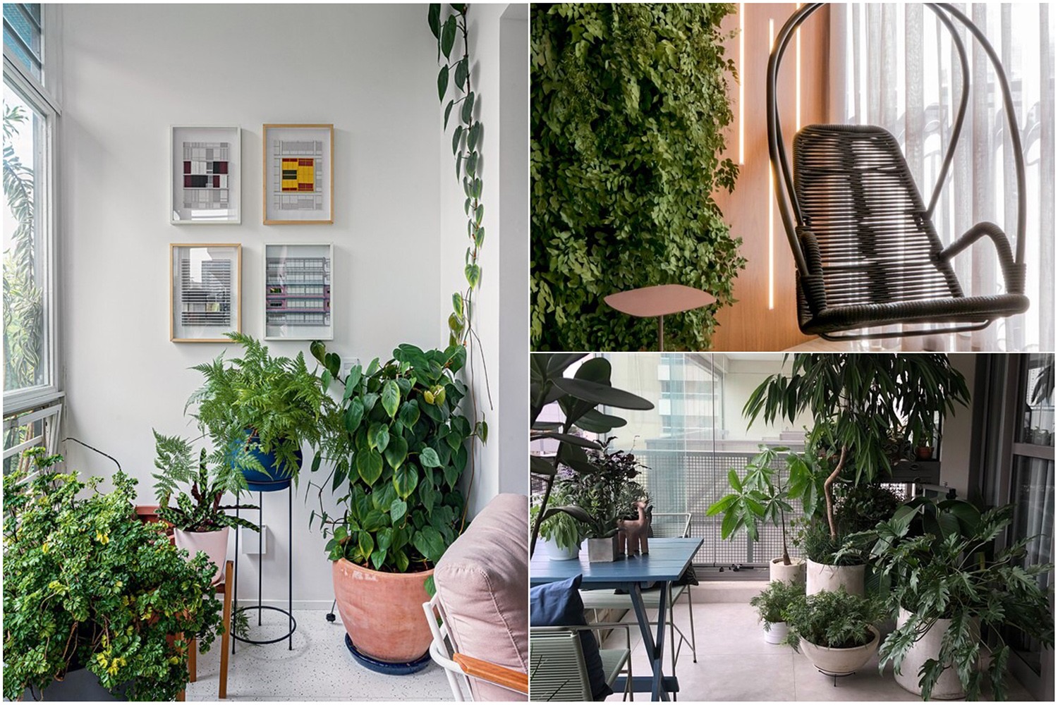 ideias de decoração varanda pequena com plantas