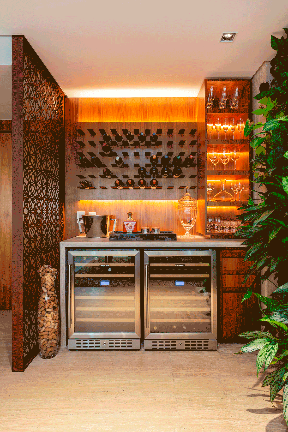 decoração de wine bar