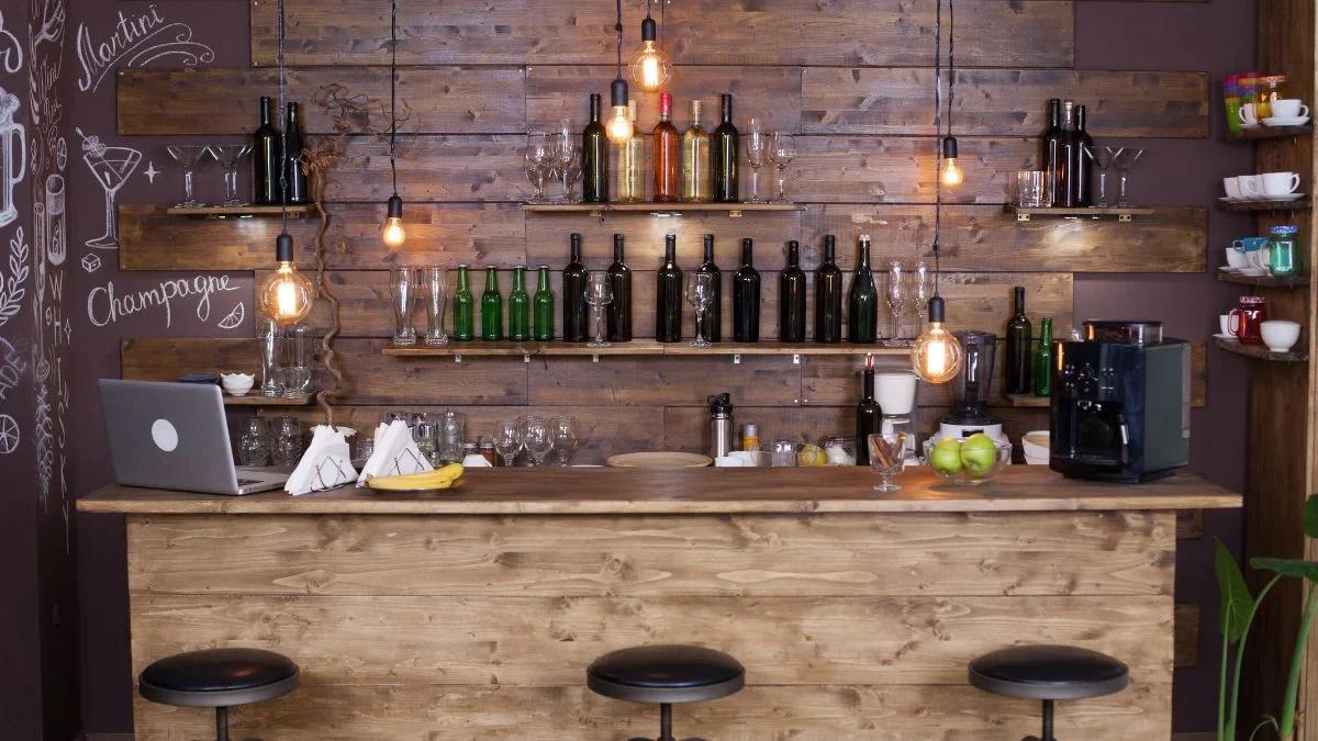 wine bar rústico vs industrial qual escolher