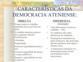 democracia ateniense características