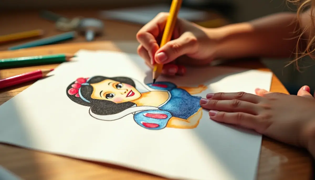 42 Desenhos Colorir Branca de Neve com as Cores Certas