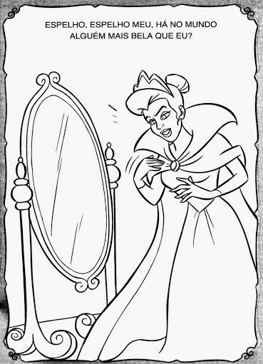 branca de neve realista para colorir