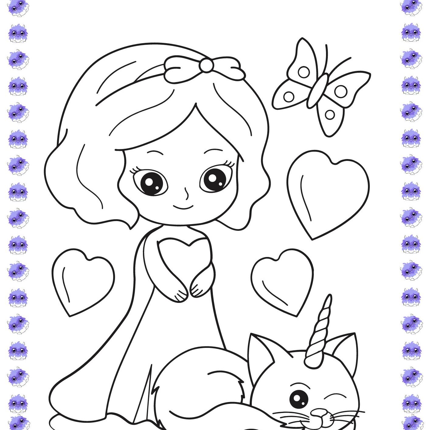 branca de neve em diferentes vestidos para colorir