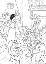 desenho branca de neve e os sete anões para colorir