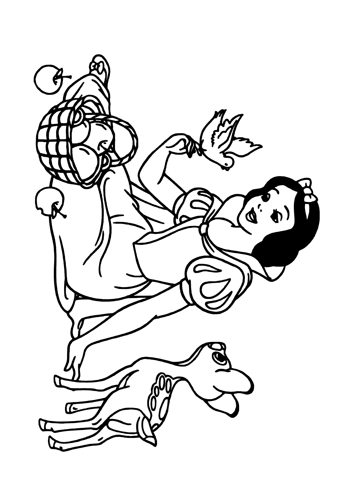 branca de neve bruxa má para colorir