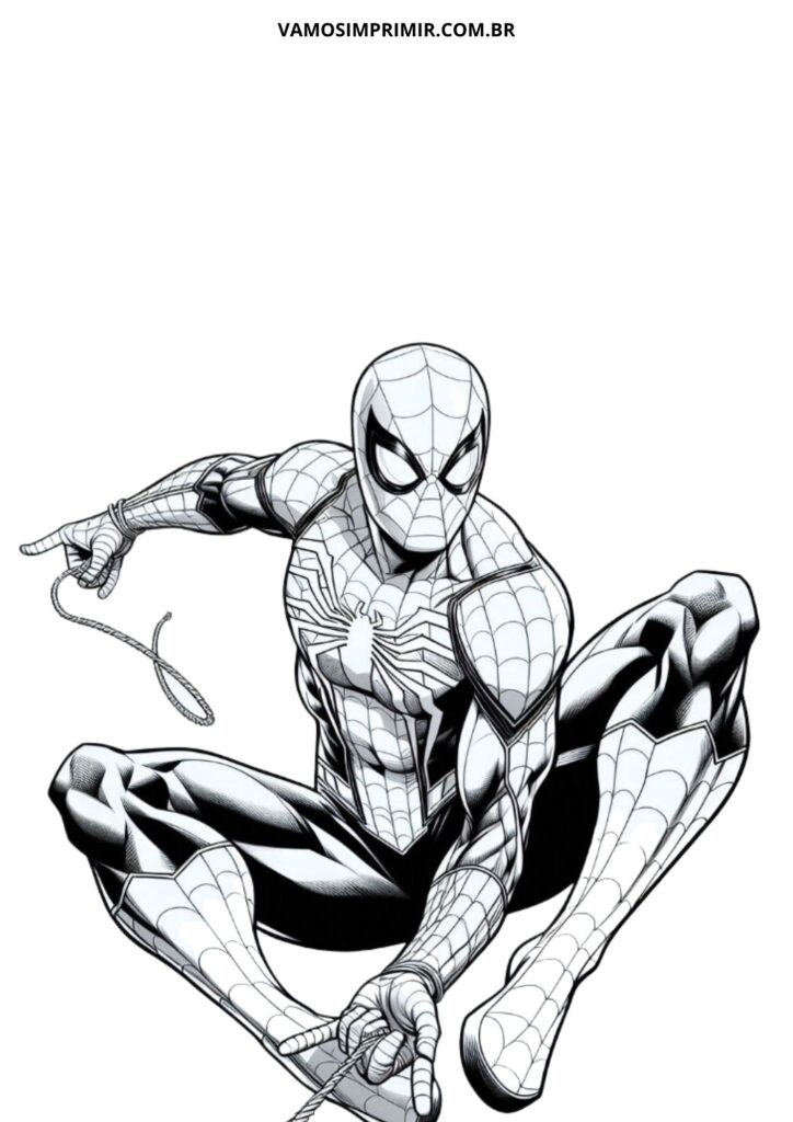 homem aranha verso para pintar