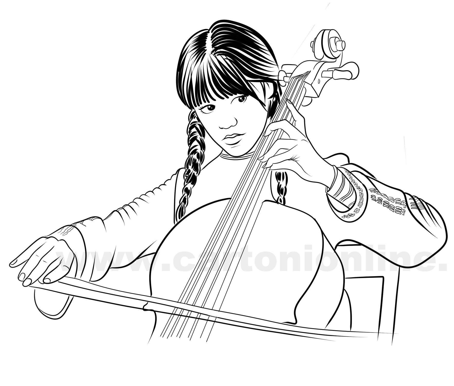 desenho da wandinha vs desenho da enid para colorir