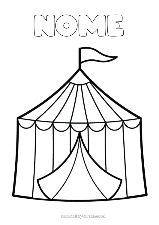 folhas de atividades circo para imprimir