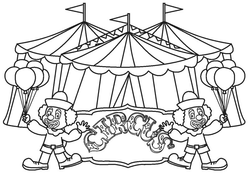 desenhos de circo para imprimir