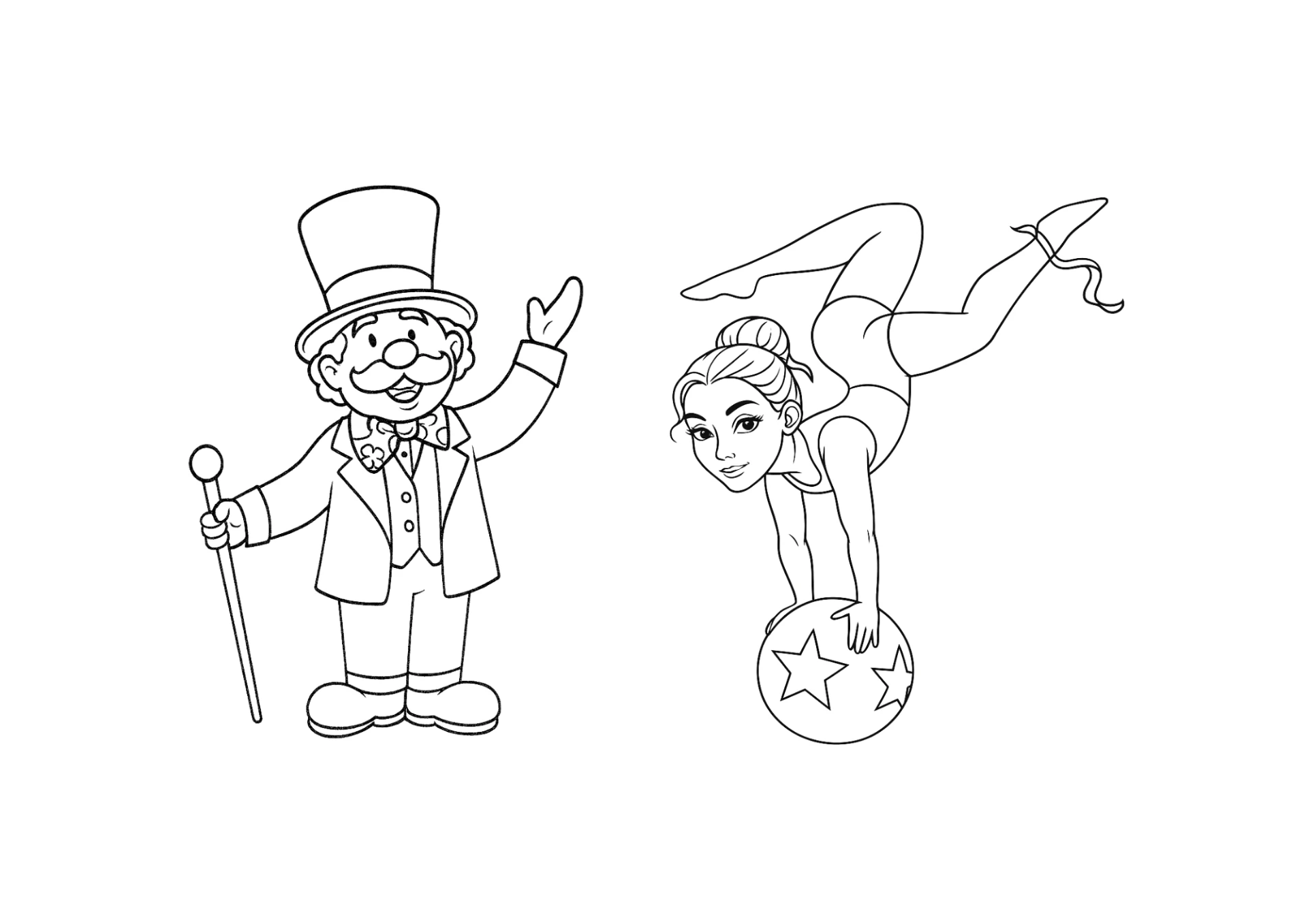desenhos de animais de circo para colorir