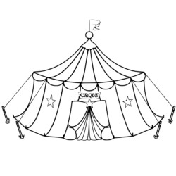 desenhos de circo simples para crianças