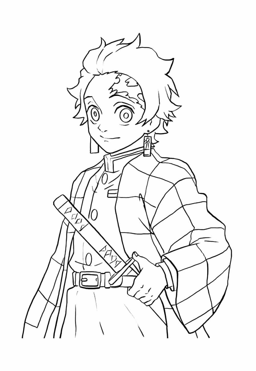 desenhos de Tanjiro para colorir