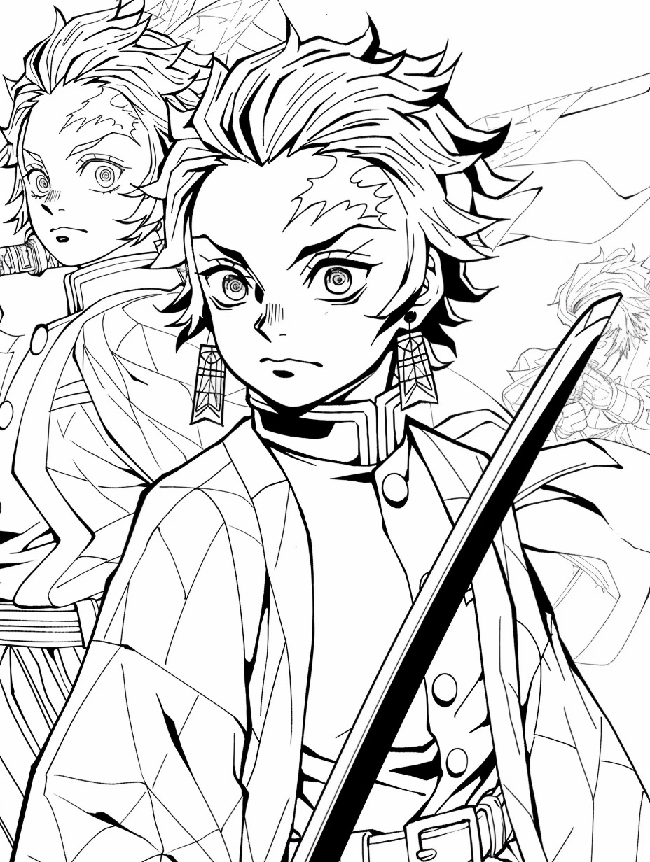 desenhos de Hashiras Demon Slayer para colorir