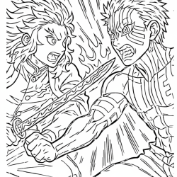 livro de colorir Demon Slayer PDF