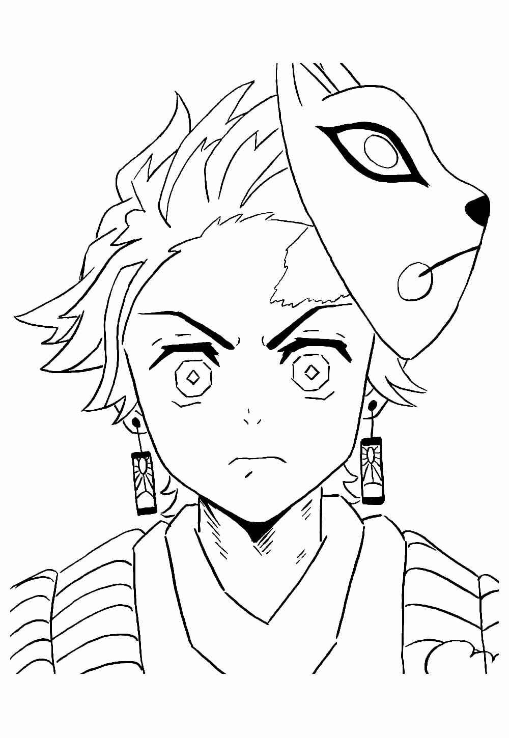 Kimetsu no Yaiba desenhos para pintar